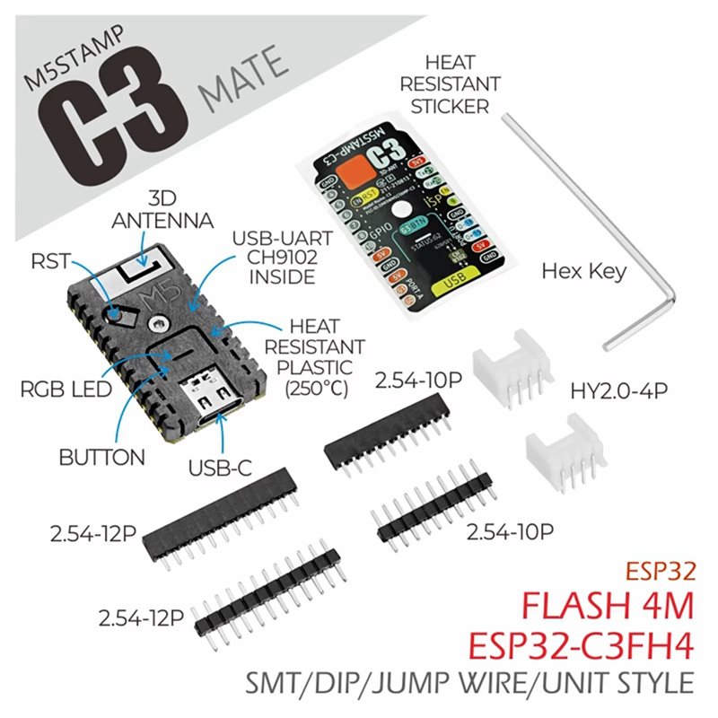 AS95-ESP32-C3 개발 보드 M5stamp C3 - Esp32 C3 리뷰 및 가격